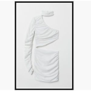 White bodycon mini dress